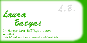 laura batyai business card